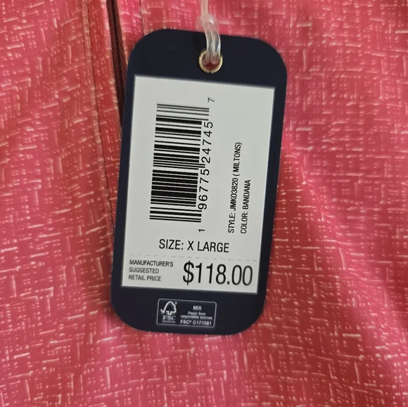 Johnnie-O Men’s Miltons Prep-Formance Pullover Shirt - Pipeline Sz XL Bandana - Picture 5 of 6